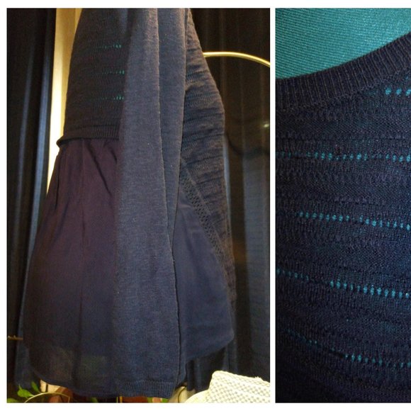 Style & Co. Tops - NWT Style & Co Mixed Media High-Low Top Sz PL